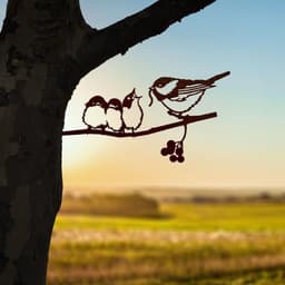 image-Bird Art Outdoor Garden Statues Backyard Lawn Stakes Metal Yard Decor Gift Garden Statues Decoration Ornament