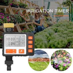 image-Garden Watering Timer Outdoor Automatic Electronic Watering Timer Irrigation Water Timeing Controller System