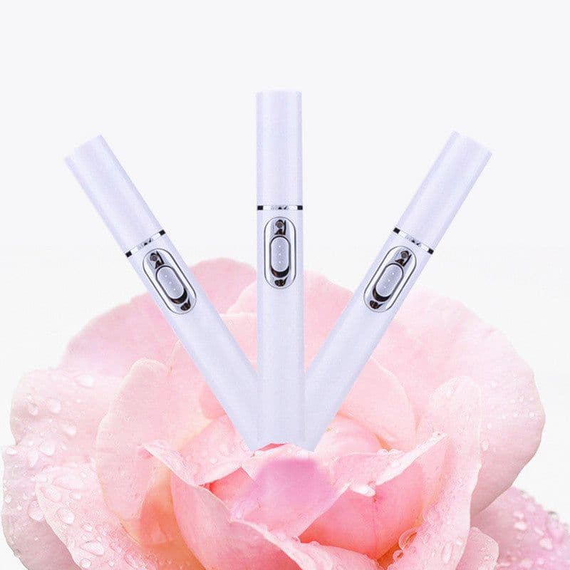 image-Acne Laser Pen Wrinkle Removal Machine Portable Durable Blue Light Therapy Massage Relax Soft Scar Dark Circles Remover Device
