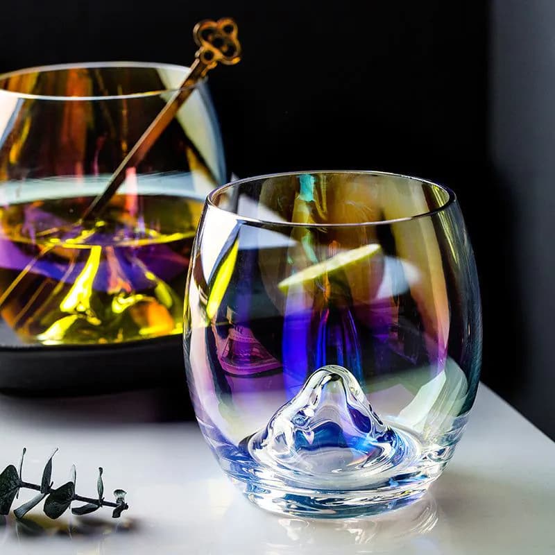 image-Nordic Colorful Glass Rainbow Glass Family Drinking Water Cup Dazzling Cup