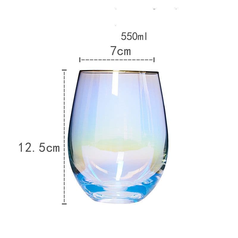 image-Nordic Colorful Glass Rainbow Glass Family Drinking Water Cup Dazzling Cup