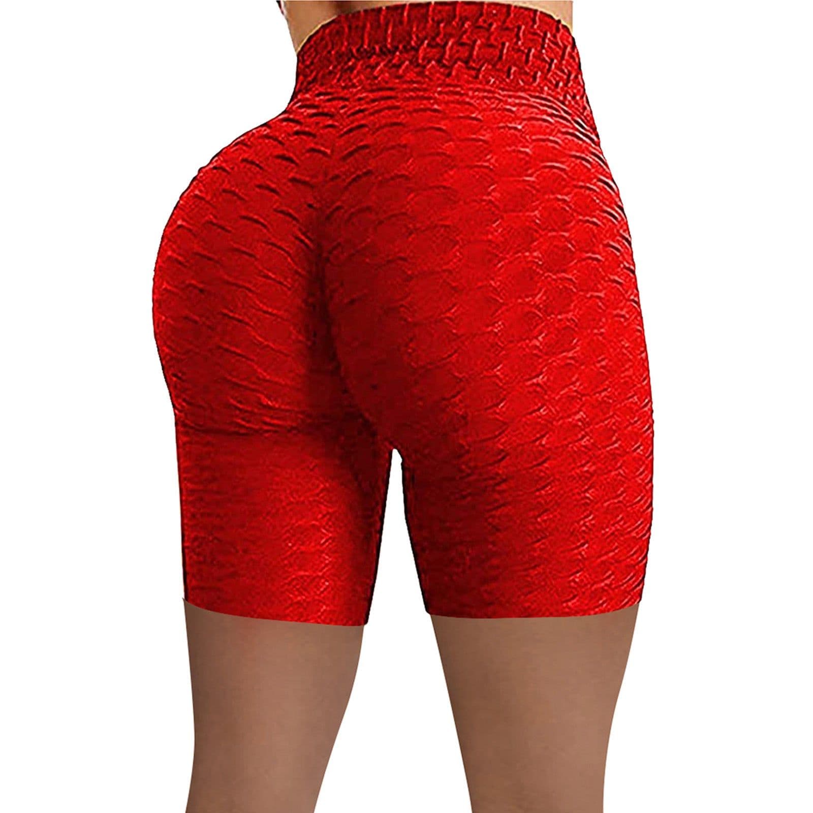 image-Ladies High Waist Hip Sports Pants Jacquard Bubble