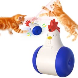 image-Funny Cat Toy New Product Electric Sounding Tumbler Hair Laser Chicken Funny Cat Toy