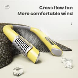 image-Neck Fan Mini Bladeless Fan USB Rechargeable Fan Mute Sports Fans for Home Outdoor Portable Hanging Fans Air Conditioner Cooler