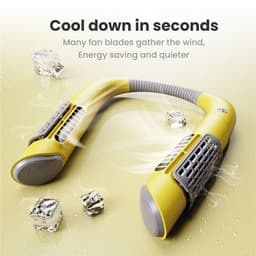 image-Neck Fan Mini Bladeless Fan USB Rechargeable Fan Mute Sports Fans for Home Outdoor Portable Hanging Fans Air Conditioner Cooler