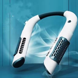 image-Neck Fan Mini Bladeless Fan USB Rechargeable Fan Mute Sports Fans for Home Outdoor Portable Hanging Fans Air Conditioner Cooler