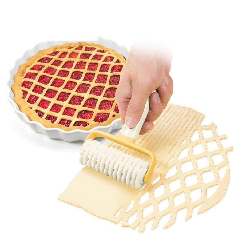 image-Kitchen Pizza Roller Pin Bread Hole Puncher DIY Baking Needle Tool Biscuit Wheel Pin Pasta Dough Crimper Kitchen Pizza Tool