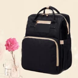 image-Large Capacity Multifunctional Folding Crib Backpack