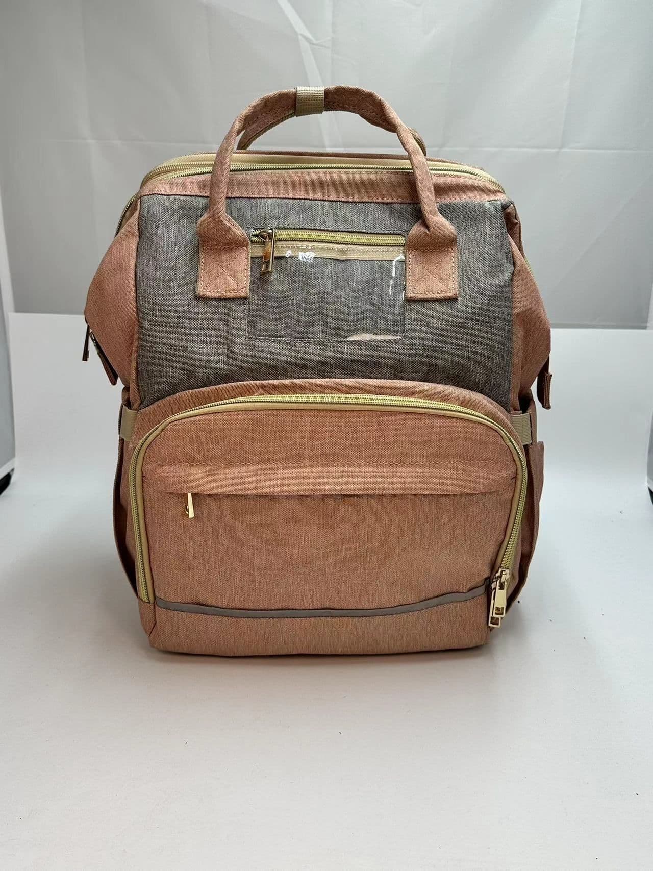 image-Large Capacity Multifunctional Folding Crib Backpack