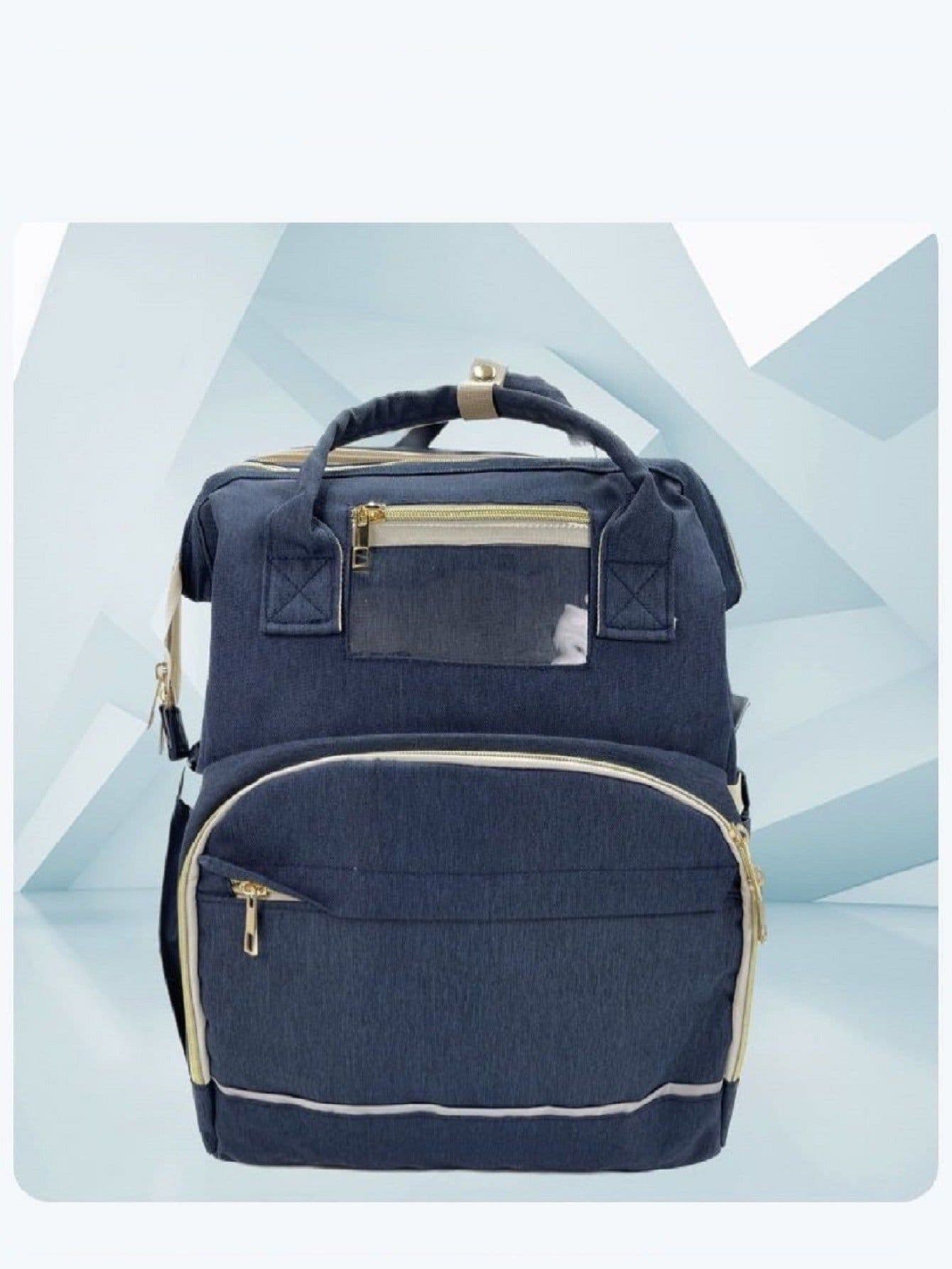 image-Large Capacity Multifunctional Folding Crib Backpack