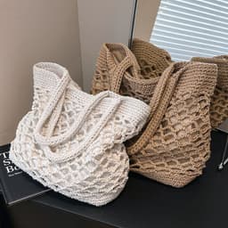 image-Women's Fashion Casual Weaving Hollow Shoulder Bag