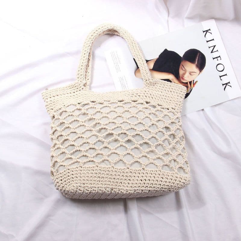 image-Women's Fashion Casual Weaving Hollow Shoulder Bag