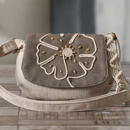 image-Ethnic Style Lightweight Crossbody Woven Canvas Women's Bag