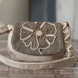 image-Ethnic Style Lightweight Crossbody Woven Canvas Women's Bag