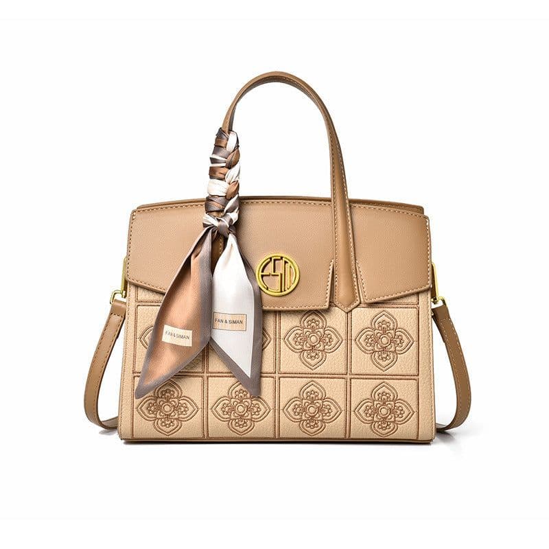 image-Embroidered Silk Scarf New Crossbody Bag Women