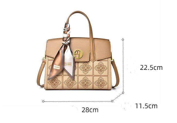 image-Embroidered Silk Scarf New Crossbody Bag Women