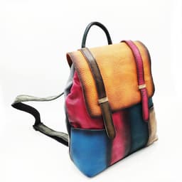 image-Casual First Layer Cowhide Retro Hand-rub Color Women's Bag