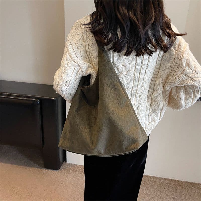 image-Retro Soft Suede Large Capacity Shoulder Bag