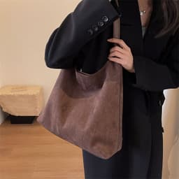 image-Retro Soft Suede Large Capacity Shoulder Bag