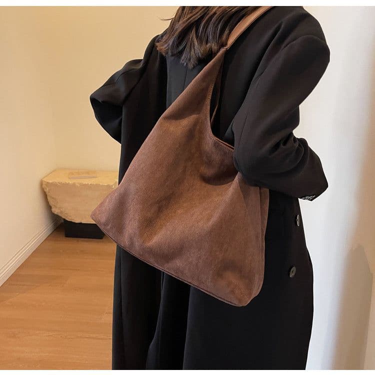 image-Retro Soft Suede Large Capacity Shoulder Bag