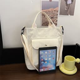 image-Winter New Women's Bags Japanese Style Artistic Student Handbag Simple