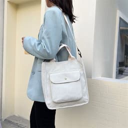 image-Winter New Women's Bags Japanese Style Artistic Student Handbag Simple