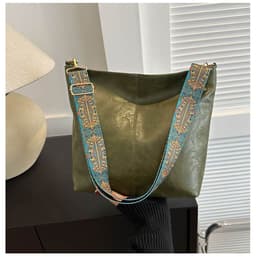image-Autumn And Winter New Retro Solid Color Shoulder Messenger Bag