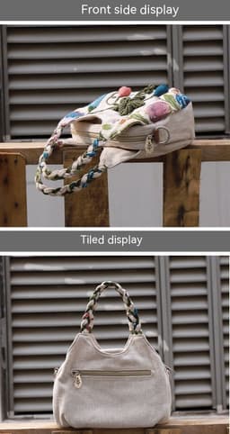 image-Ethnic Style Fabric Casual Portable Messenger Bag