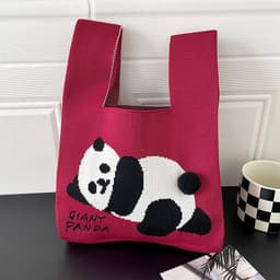 image-Trend Knitting Shoulder Handbag