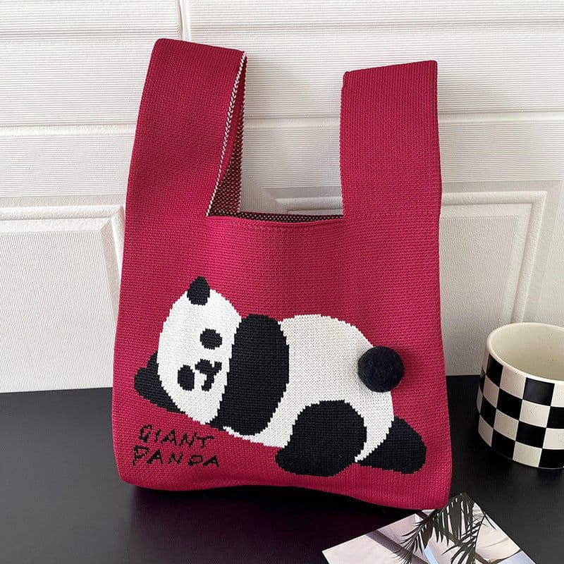 image-Trend Knitting Shoulder Handbag