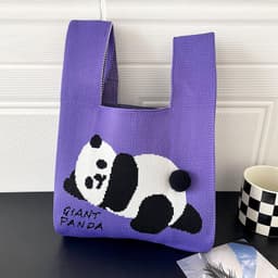 image-Trend Knitting Shoulder Handbag