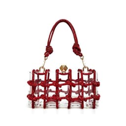 image-French Sweet Shiny Rhinestone Banquet Small Square Bag