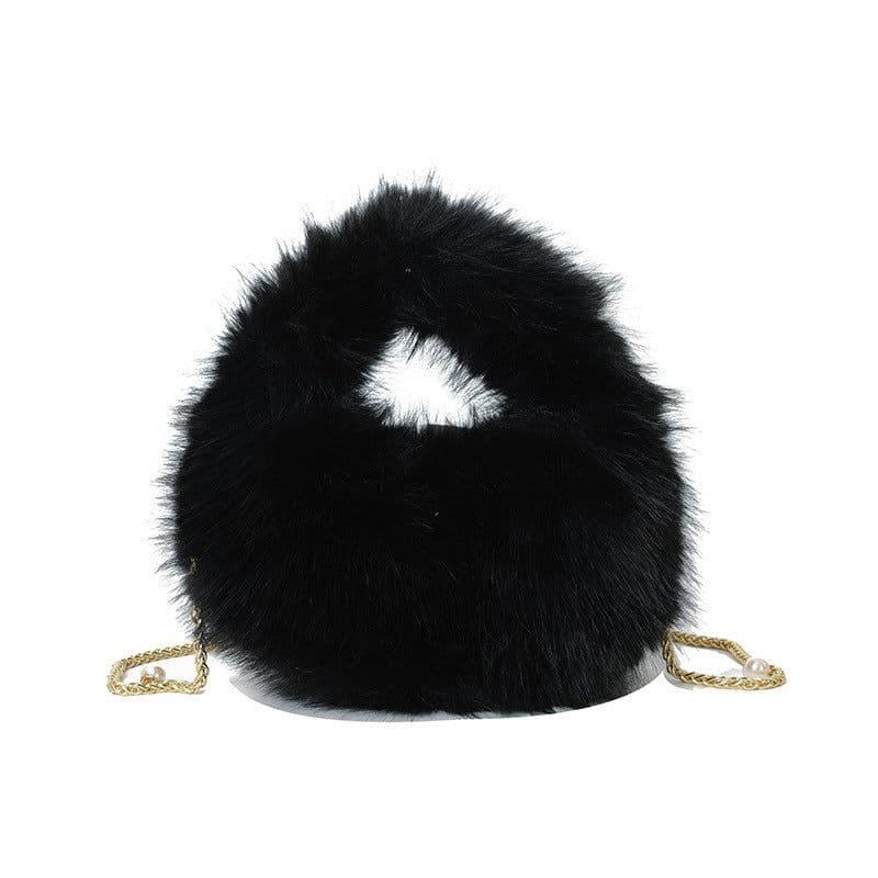 image-Fashion Plush Hand-carrying Bag Women