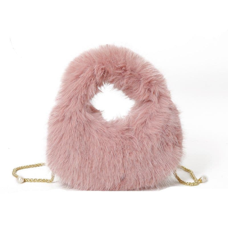 image-Fashion Plush Hand-carrying Bag Women