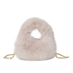 image-Fashion Plush Hand-carrying Bag Women