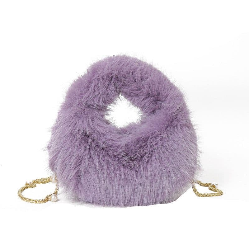 image-Fashion Plush Hand-carrying Bag Women