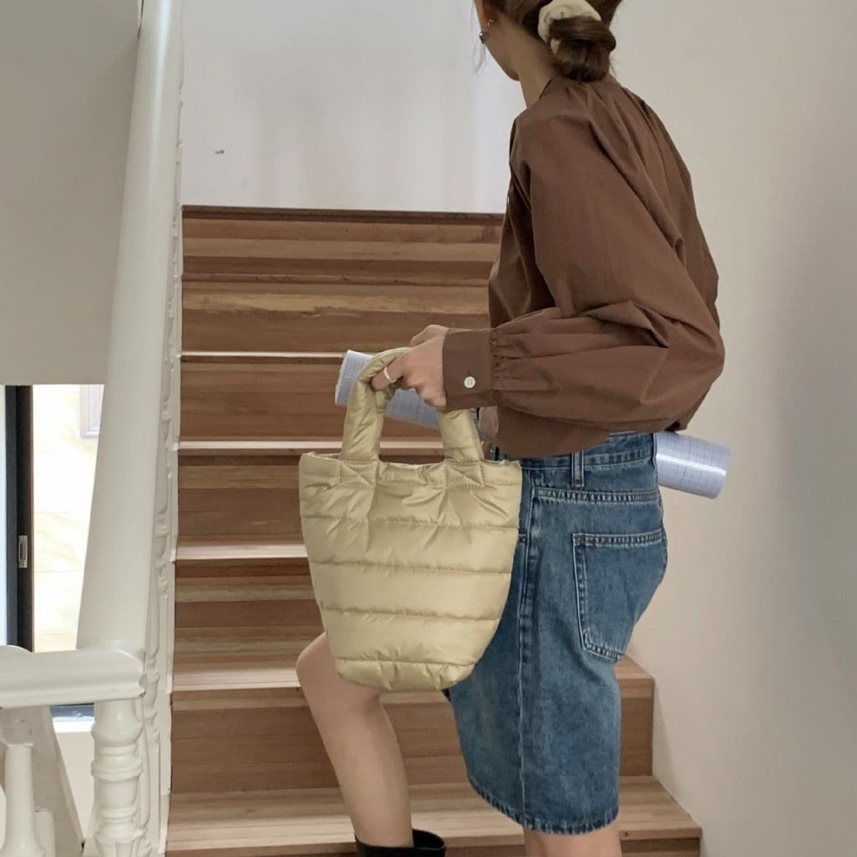image-Autumn And Winter Cotton Filling Soft Handbag