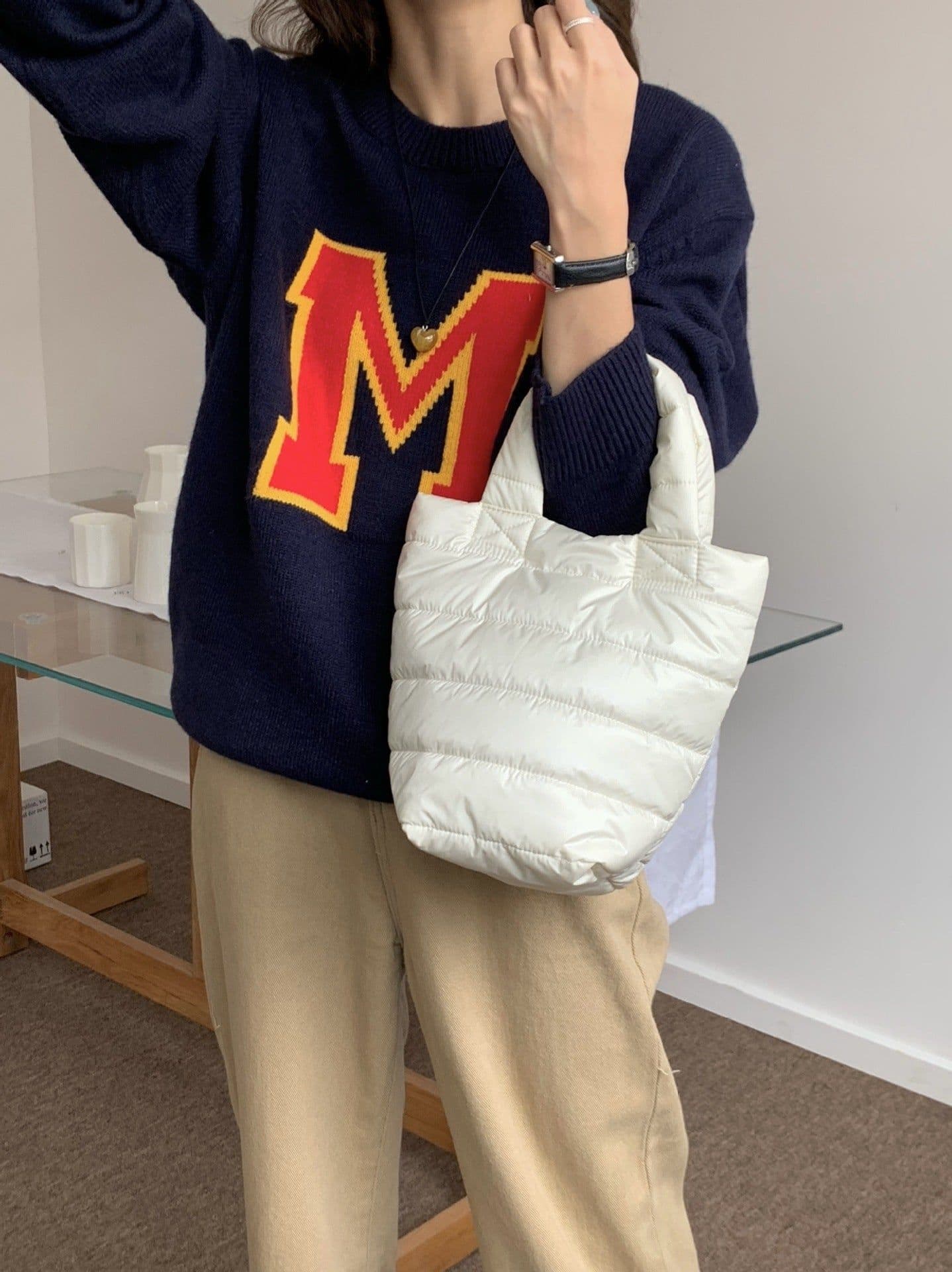 image-Autumn And Winter Cotton Filling Soft Handbag