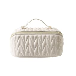 image-Portable High-grade Elastic Soft Surface Pillow Bag Travel Cosmetics Storage