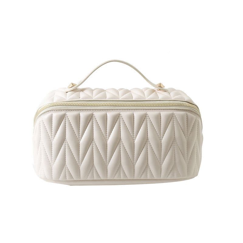 image-Portable High-grade Elastic Soft Surface Pillow Bag Travel Cosmetics Storage