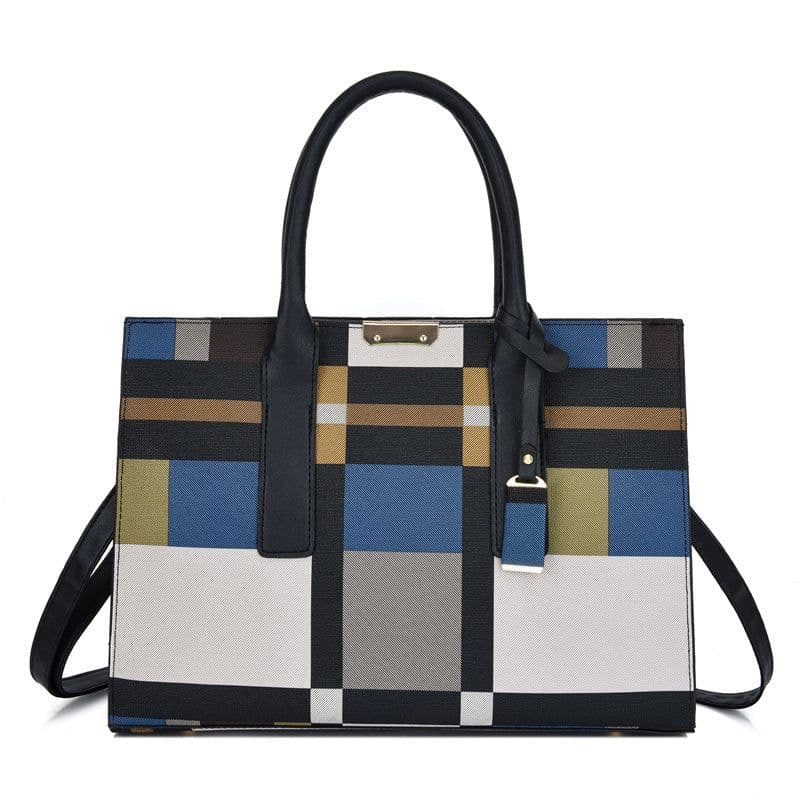 image-Korean Style Plaid Three-piece Messenger Bag