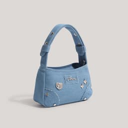 image-Retro Minority Design Small Handbag Summer New Metal XINGX Denim