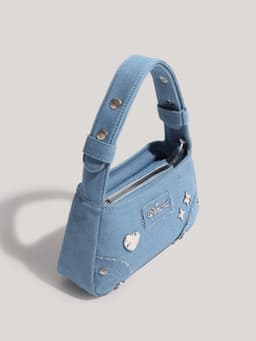 image-Retro Minority Design Small Handbag Summer New Metal XINGX Denim