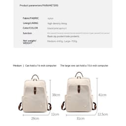 image-Women's Nylon Large Capacity Travel Bag