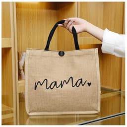image-Fashion Linen Women's Bag Large Capacity Casual Shoulder Bag Korean Style Fashionable All-matching Letter Pack