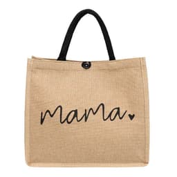image-Fashion Linen Women's Bag Large Capacity Casual Shoulder Bag Korean Style Fashionable All-matching Letter Pack