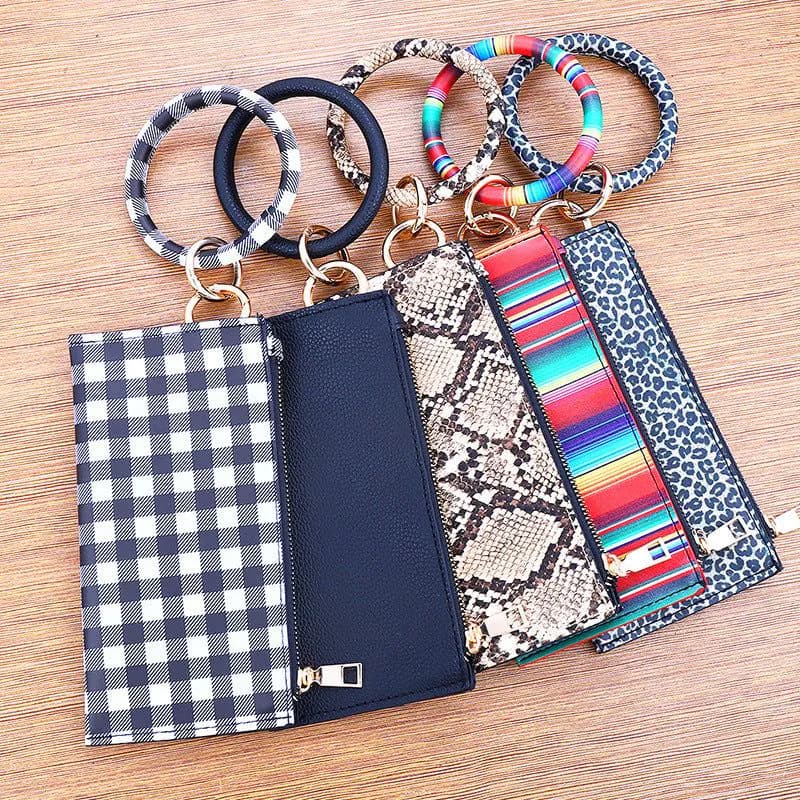 image-Leopard Leather Tassel Double Layer Jewelry Bag