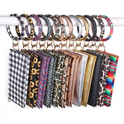 image-Leopard Leather Tassel Double Layer Jewelry Bag