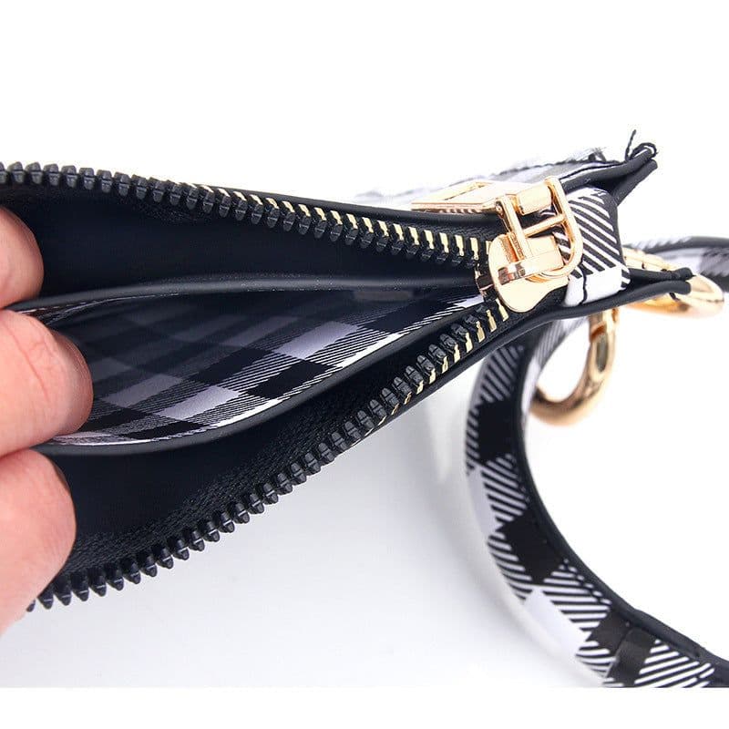 image-Leopard Leather Tassel Double Layer Jewelry Bag