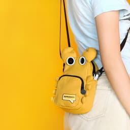 image-Tricolor Patch Little Crab Funny Bag Crossbody Small Square Bag